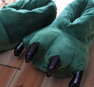 Green deals claw slippers