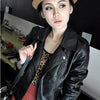 Fashion Turn Down Collar Women Leather Jackets Slim PU Leather Motor Jacket for Women Casaco Feminino Size 3XL, CB018-Dollar Bargains Online Shopping Australia