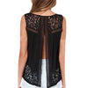 Summer Women Chiffon Blouse Shirts Crochet Lace Vest Sexy Open Back Sleeveless Shirt Tank Tops Blusas Femininas S-4XL 1150C-Dollar Bargains Online Shopping Australia