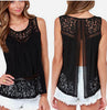 Summer Women Chiffon Blouse Shirts Crochet Lace Vest Sexy Open Back Sleeveless Shirt Tank Tops Blusas Femininas S-4XL 1150C-Dollar Bargains Online Shopping Australia