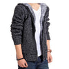 Men's Fashion Solid Thick Warm Sweater Male Casual Hooded Winter Wear Fur Lining Sweater MZM179-Dollar Bargains Online Shopping Australia