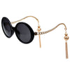 Pendant Tassels Metal Brand Sunglasses Women Summer Round Retro Glasses Fashion Accessories G098-Dollar Bargains Online Shopping Australia