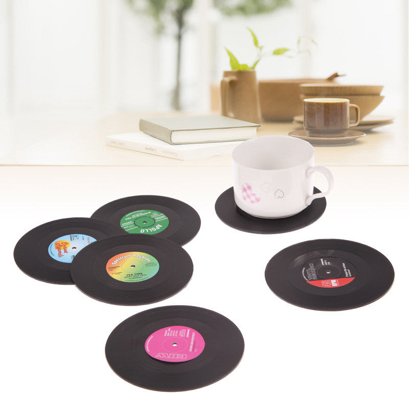 6pcs/lot Useful Food Grade Plastic Vinyl Coaster Novelty Cup Cushion Drinks Holder Dining Decor Tableware Placement Mat 6Style-Dollar Bargains Online Shopping Australia