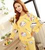 19 Colors Women Pajamas Suits Spring Autumn Cartoon Female Long-sleeve Pajama Pants Milk Silk Pajamas Suits tracksuit-Dollar Bargains Online Shopping Australia