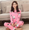 19 Colors Women Pajamas Suits Spring Autumn Cartoon Female Long-sleeve Pajama Pants Milk Silk Pajamas Suits tracksuit-Dollar Bargains Online Shopping Australia