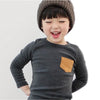 2-7 Y Toddler Baby Long Sleeve T-shirt Pocket Decor Boys Girls Shirt Top Clothes-Dollar Bargains Online Shopping Australia