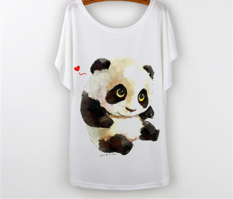 Totoro tshirt Casual T-shirt Women Tops Graphic Tee Shirt Animal Panda Print Short Sleeve O-neck-Dollar Bargains Online Shopping Australia