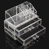 High Quality Transparent Two Layer Drawers Acrylic Cosmetic Organizer Drawer Makeup Case Storage Insert Holder Box-Dollar Bargains Online Shopping Australia