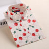 Autumn Floral Women Shirts with Long Sleeves Cotton Blouses Shirt Turn Down Collar Female Bodycon Shirts Women Feminine Shirt-Dollar Bargains Online Shopping Australia