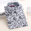 Autumn Floral Women Shirts with Long Sleeves Cotton Blouses Shirt Turn Down Collar Female Bodycon Shirts Women Feminine Shirt-Dollar Bargains Online Shopping Australia