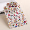 Autumn Floral Women Shirts with Long Sleeves Cotton Blouses Shirt Turn Down Collar Female Bodycon Shirts Women Feminine Shirt-Dollar Bargains Online Shopping Australia