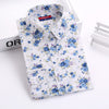 Autumn Floral Women Shirts with Long Sleeves Cotton Blouses Shirt Turn Down Collar Female Bodycon Shirts Women Feminine Shirt-Dollar Bargains Online Shopping Australia