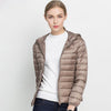 HOT Winter Women Ultra Light Down Jacket 90% Duck Down Hooded Jackets Long Sleeve Warm Slim Coat Parka Female Solid Outwear-Dollar Bargains Online Shopping Australia