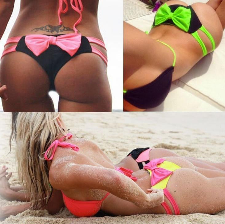 Summer style swimsuit bow bikini bottom cute Swimwear brand biquini bikinis swim suit women usa brazilian bikini bottoms-Dollar Bargains Online Shopping Australia