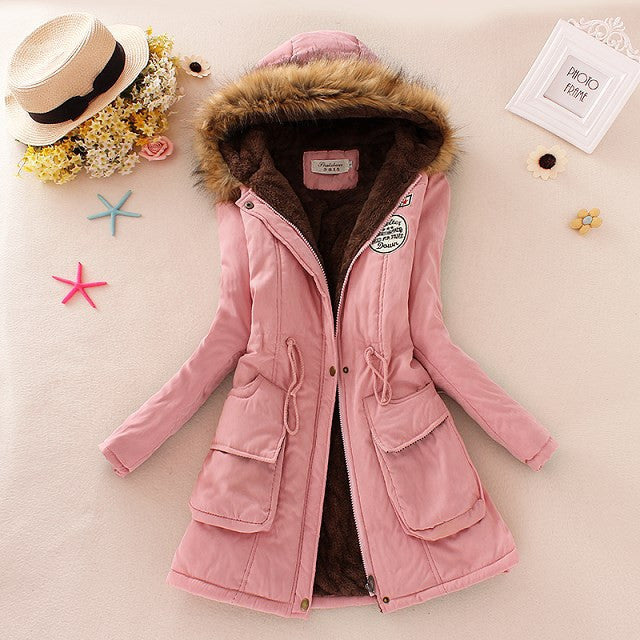 Winter Women Coat Parka Casual Outwear Military Hooded Coat Woman Clothes Fur Coats manteau femme Winter Jacket Women MA354-Dollar Bargains Online Shopping Australia