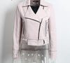 Zipper basic suede jacket coat motorcycle leather jacket Women outwear Pink belted short winter jackets-Dollar Bargains Online Shopping Australia