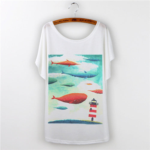 Totoro tshirt Casual T-shirt Women Tops Graphic Tee Shirt Animal Panda Print Short Sleeve O-neck-Dollar Bargains Online Shopping Australia