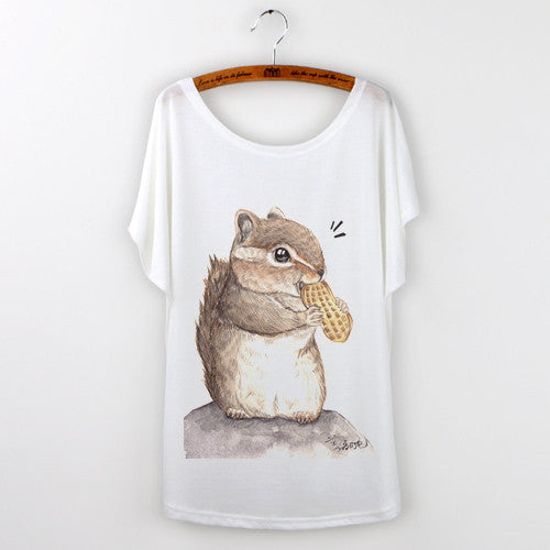 Totoro tshirt Casual T-shirt Women Tops Graphic Tee Shirt Animal Panda Print Short Sleeve O-neck-Dollar Bargains Online Shopping Australia