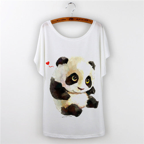 Totoro tshirt Casual T-shirt Women Tops Graphic Tee Shirt Animal Panda Print Short Sleeve O-neck-Dollar Bargains Online Shopping Australia