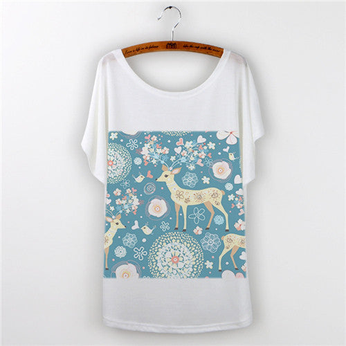 Totoro tshirt Casual T-shirt Women Tops Graphic Tee Shirt Animal Panda Print Short Sleeve O-neck-Dollar Bargains Online Shopping Australia