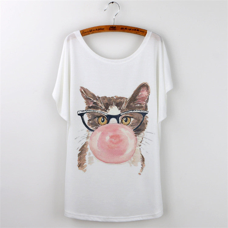 Totoro tshirt Casual T-shirt Women Tops Graphic Tee Shirt Animal Panda Print Short Sleeve O-neck-Dollar Bargains Online Shopping Australia