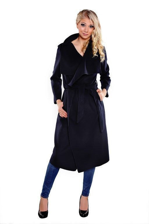 spring fashion Casual women's wool blend Trench Coat long Outerwear loose clothes for lady good-Dollar Bargains Online Shopping Australia