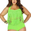 Female Bikini High Waisted Fringed Bathing Suit Women Solid Swimsuit Plus Size Sexy Bikinis Women-Dollar Bargains Online Shopping Australia