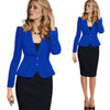 Womens Autumn Winter Long Sleeve Turn Down Collar Button Wear to Work Blazer 1359-Dollar Bargains Online Shopping Australia