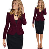 Womens Autumn Winter Long Sleeve Turn Down Collar Button Wear to Work Blazer 1359-Dollar Bargains Online Shopping Australia