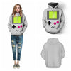 Grey PACMAN Games Skateboarding Hoodies Autumn Winter Women Sweatshirts Hooded Pullovers Pockets Long Sleeves Jacket FTQYDM-Dollar Bargains Online Shopping Australia