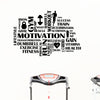 Gym Motivational Words Wall Decal Fitness Sport Vinyl Wall Sticker Home Decor GYM Work Out Wall Decoration-Dollar Bargains Online Shopping Australia